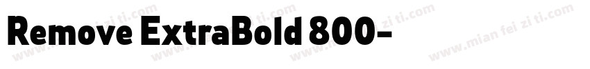 Remove ExtraBold 800字体转换